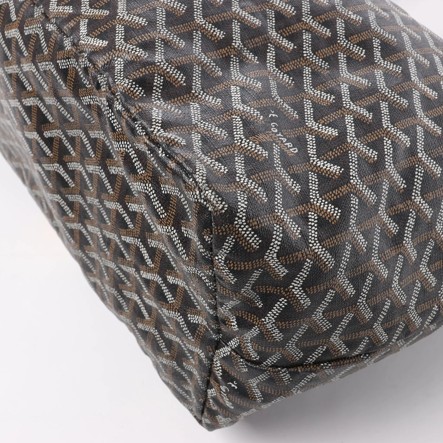 Goyard Saint Louis GM PVC & Leather Shoulder Bag in Brown