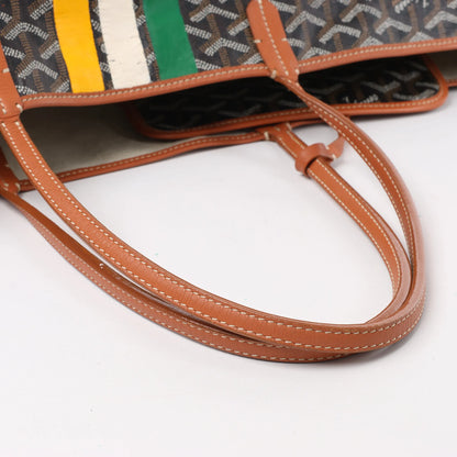 Goyard Saint Louis GM PVC & Leather Shoulder Bag in Brown