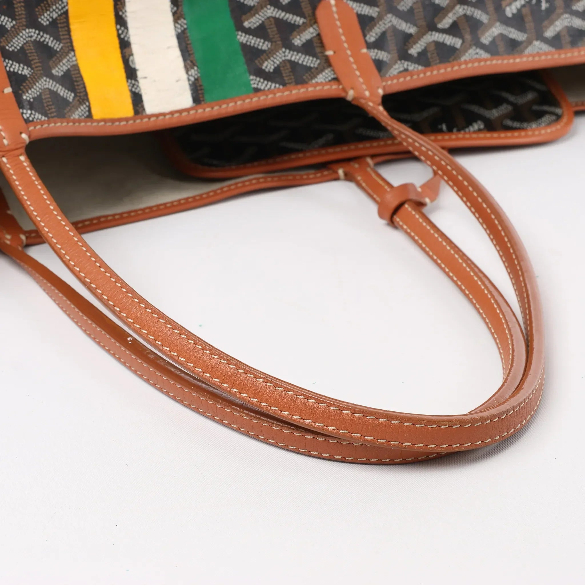 Goyard Saint Louis GM PVC & Leather Shoulder Bag in Brown