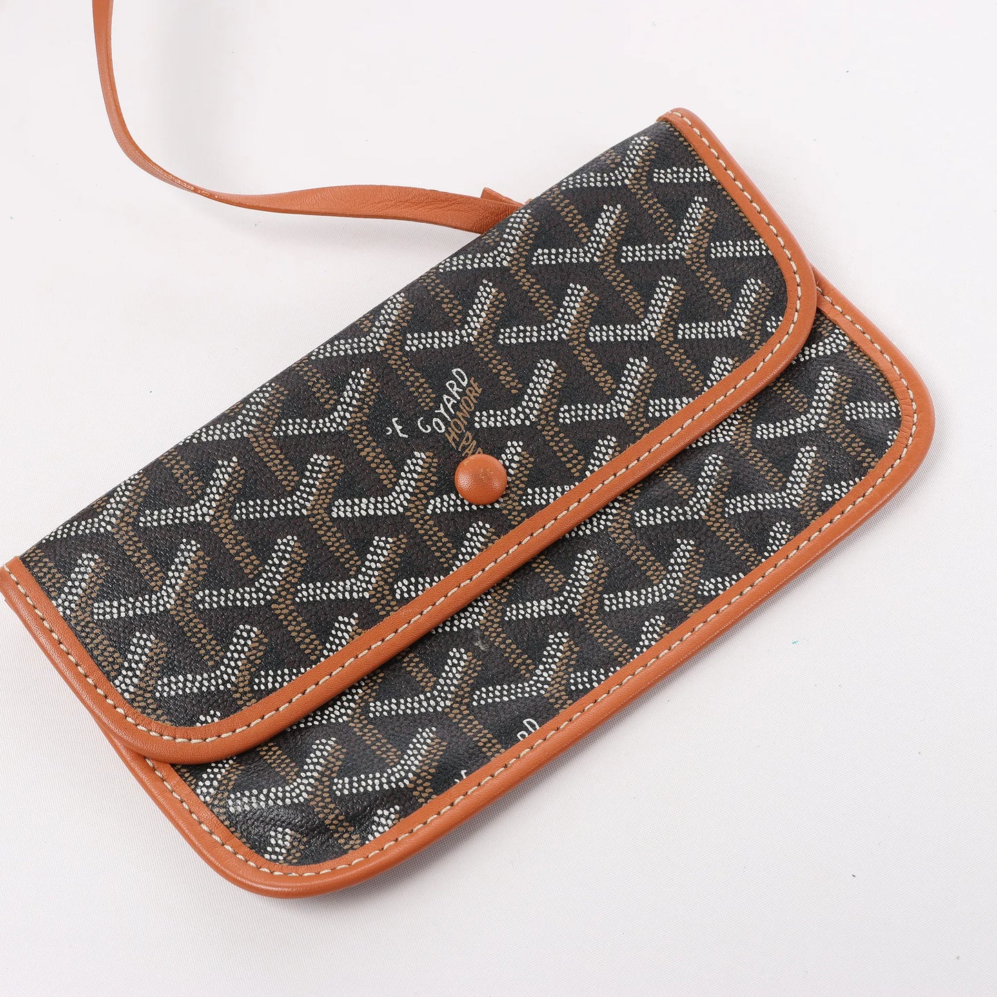 Goyard Saint Louis GM PVC & Leather Shoulder Bag in Brown