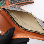 Goyard Saint Louis GM PVC & Leather Shoulder Bag in Brown