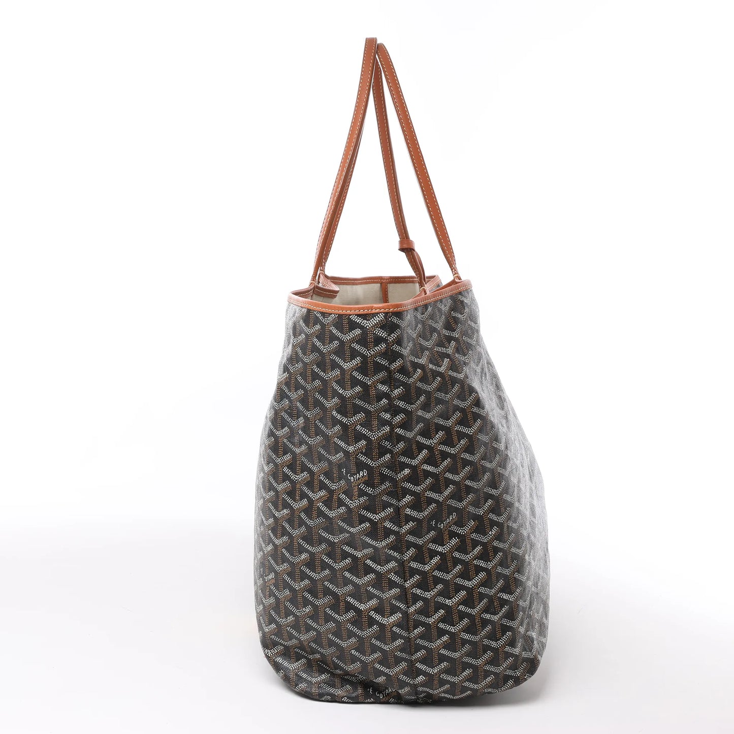 Sac bandoulière Goyard Saint Louis GM en PVC et cuir marron