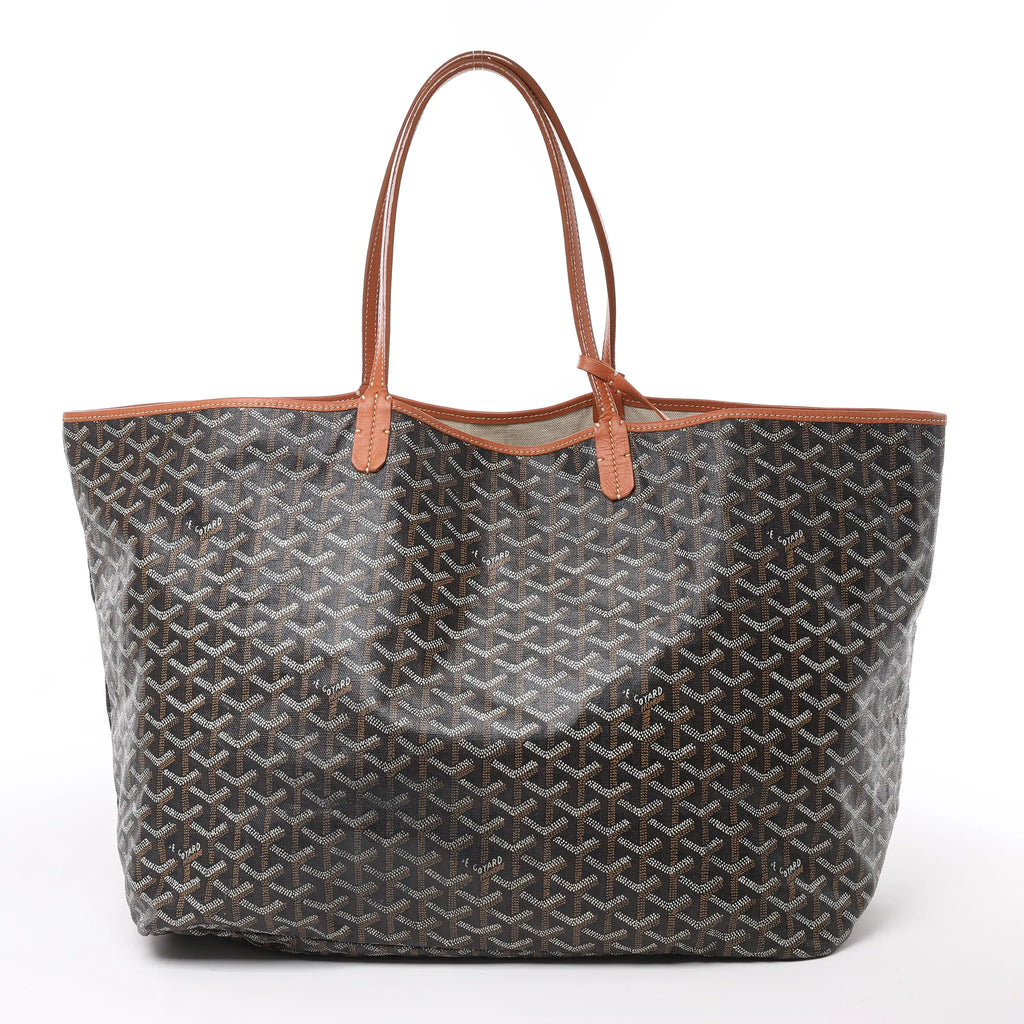 Goyard Saint Louis GM PVC & Leather Shoulder Bag in Brown