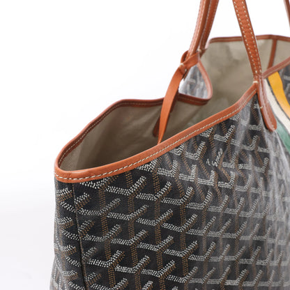 Sac bandoulière Goyard Saint Louis GM en PVC et cuir marron