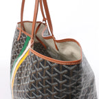 Goyard Saint Louis GM PVC & Leather Shoulder Bag in Brown