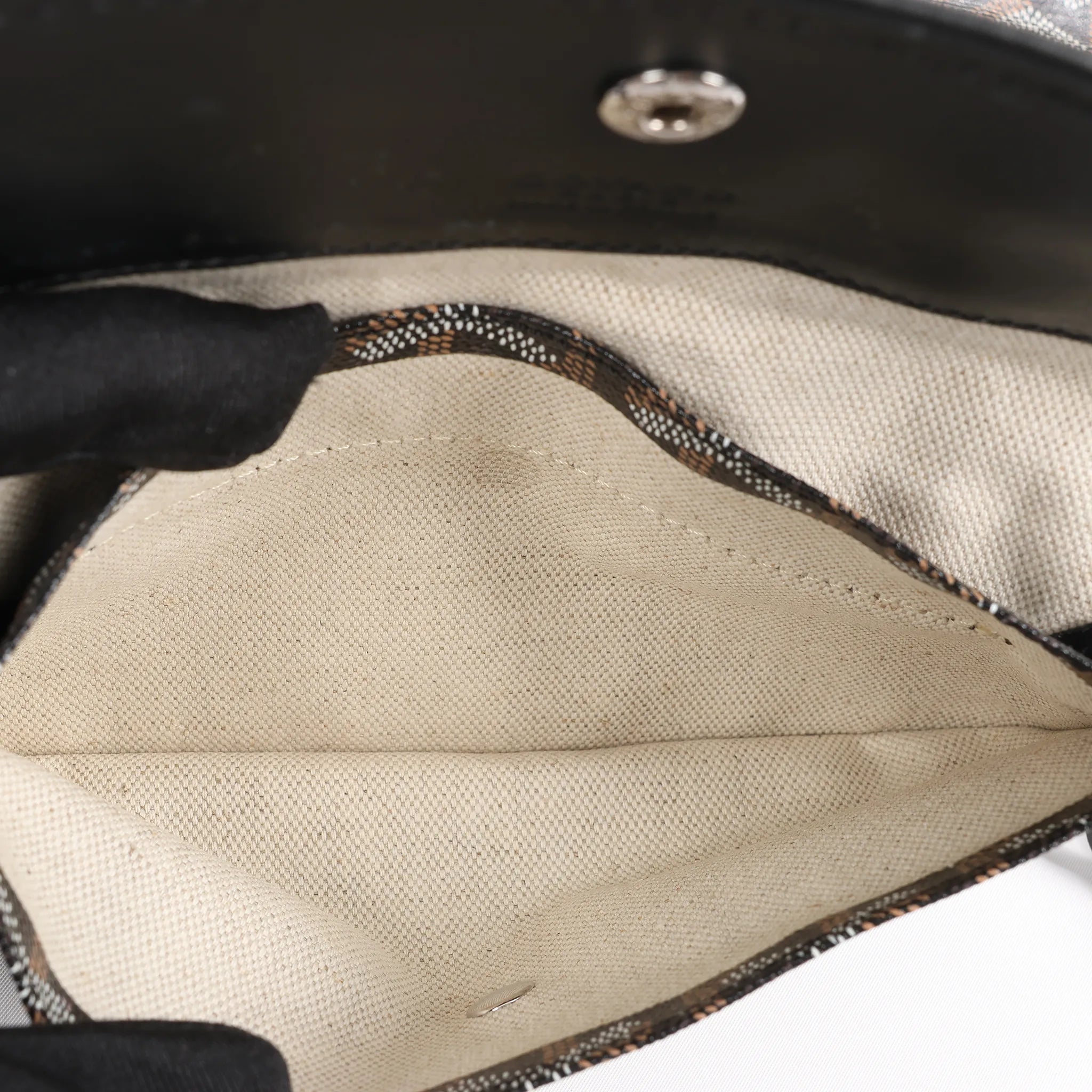 Goyard Saint Louis GM PVC & Leather Shoulder Bag in Brown