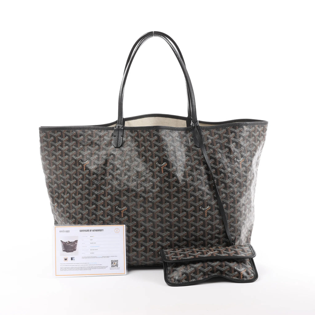 Goyard Saint Louis GM PVC & Leather Shoulder Bag in Brown