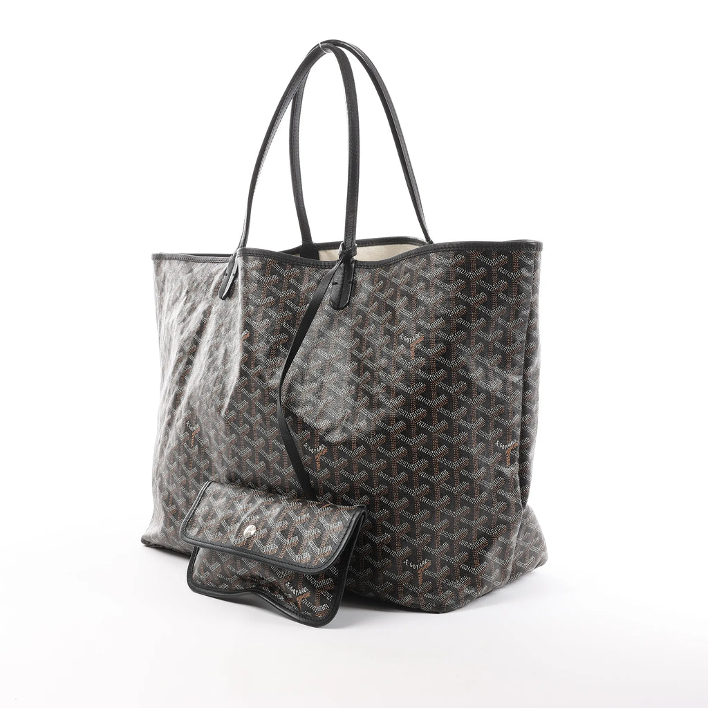 Goyard Saint Louis GM PVC & Leather Shoulder Bag in Brown