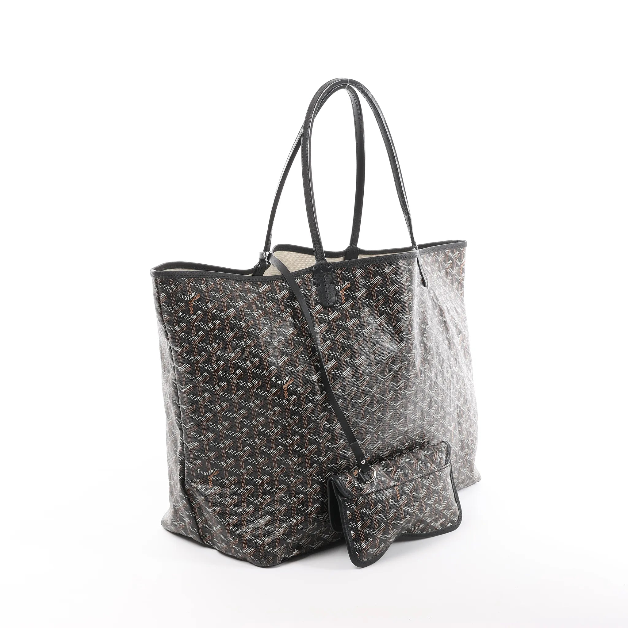 Goyard Saint Louis GM PVC & Leather Shoulder Bag in Brown