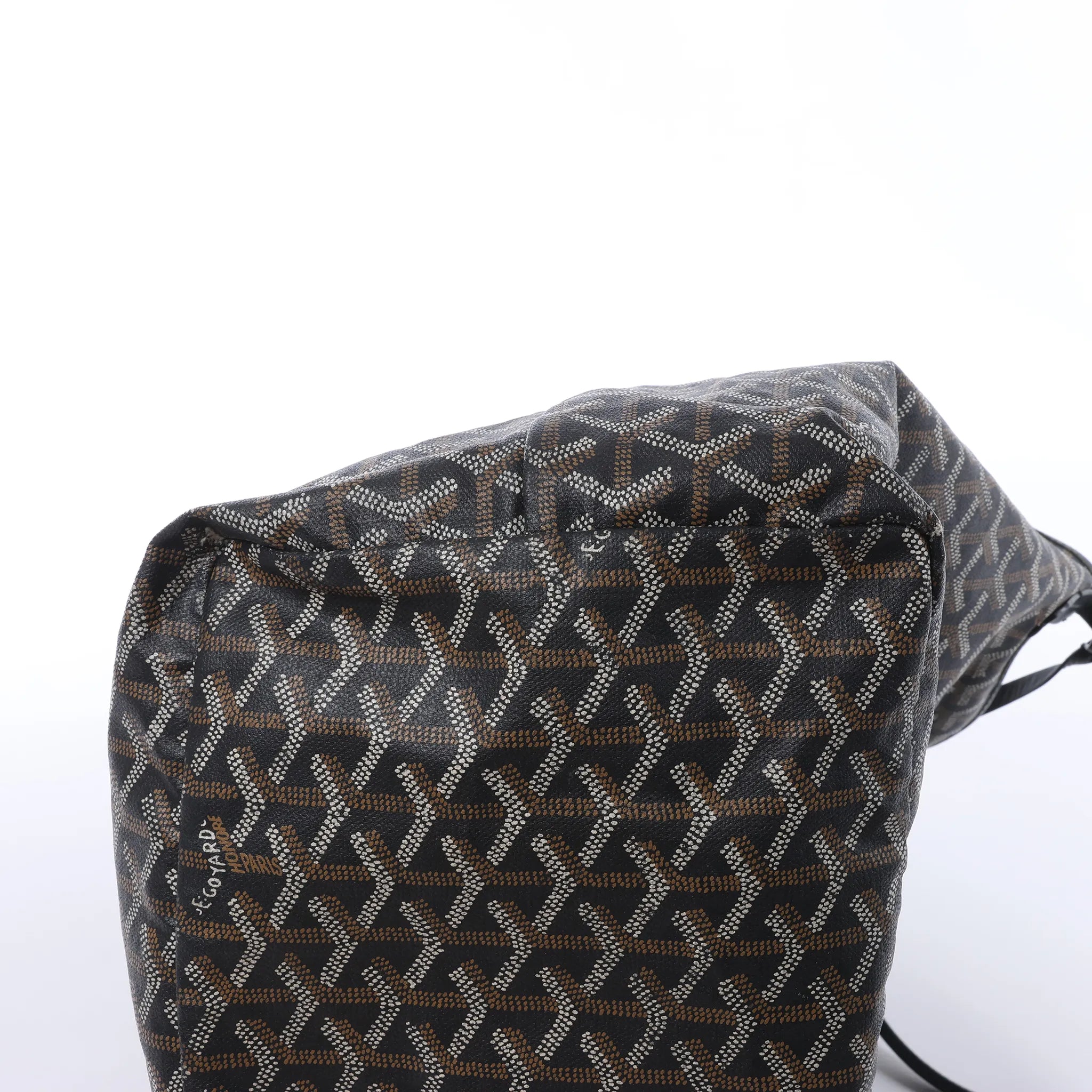 Goyard Saint Louis MM PVC & Leather Shoulder Bag in Black