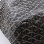 Goyard Saint Louis MM PVC & Leather Shoulder Bag in Black