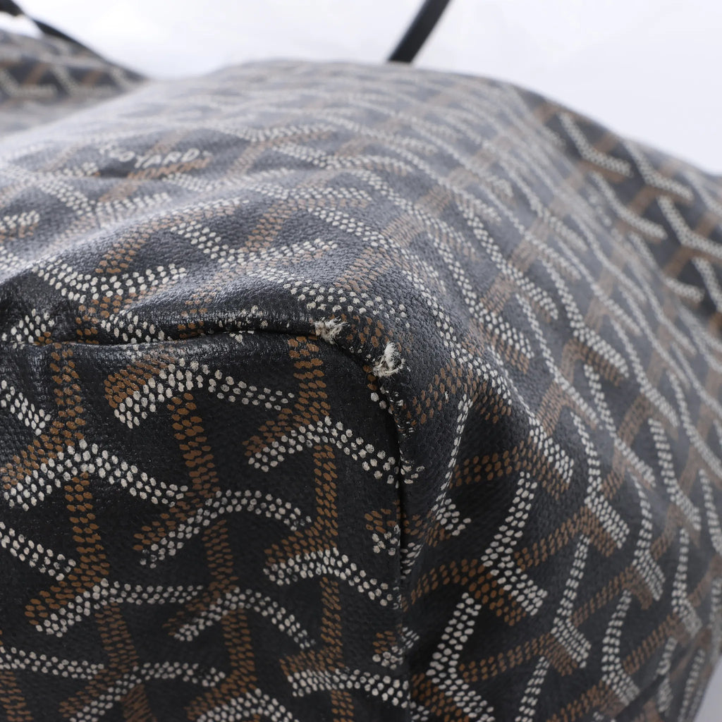 Goyard Saint Louis MM PVC & Leather Shoulder Bag in Black