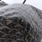 Goyard Saint Louis MM PVC & Leather Shoulder Bag in Black
