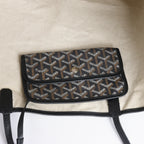 Goyard Saint Louis MM PVC & Leather Shoulder Bag in Black