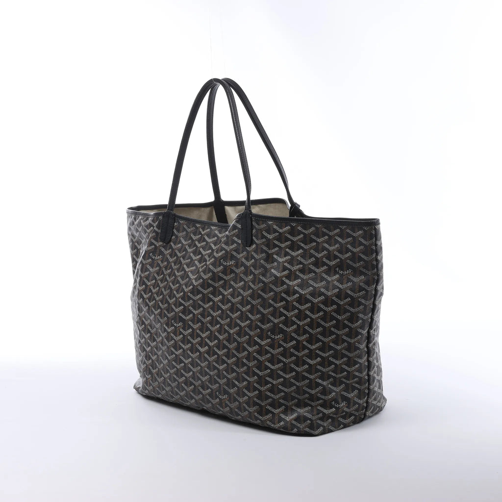 Goyard Saint Louis MM PVC & Leather Shoulder Bag in Black