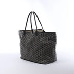 Goyard Saint Louis MM PVC & Leather Shoulder Bag in Black