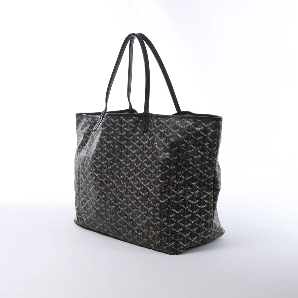 Goyard Saint Louis MM PVC & Leather Shoulder Bag in Black