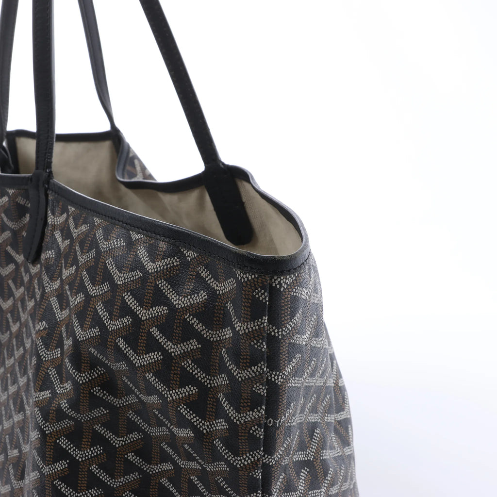 Goyard Saint Louis MM PVC & Leather Shoulder Bag in Black
