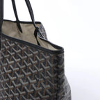 Goyard Saint Louis MM PVC & Leather Shoulder Bag in Black