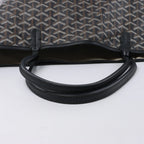 Goyard Saint Louis MM PVC & Leather Shoulder Bag in Black