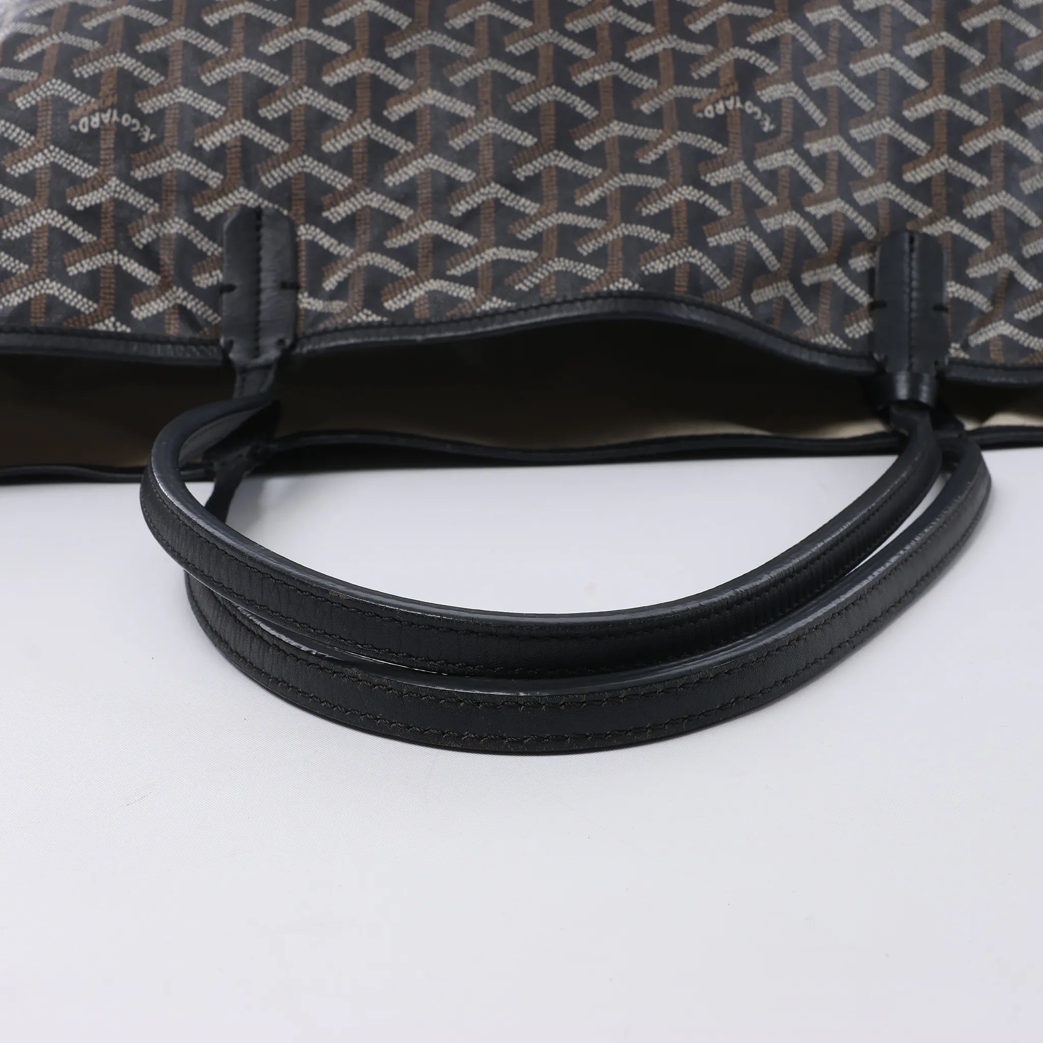 Goyard Saint Louis MM PVC & Leather Shoulder Bag in Black