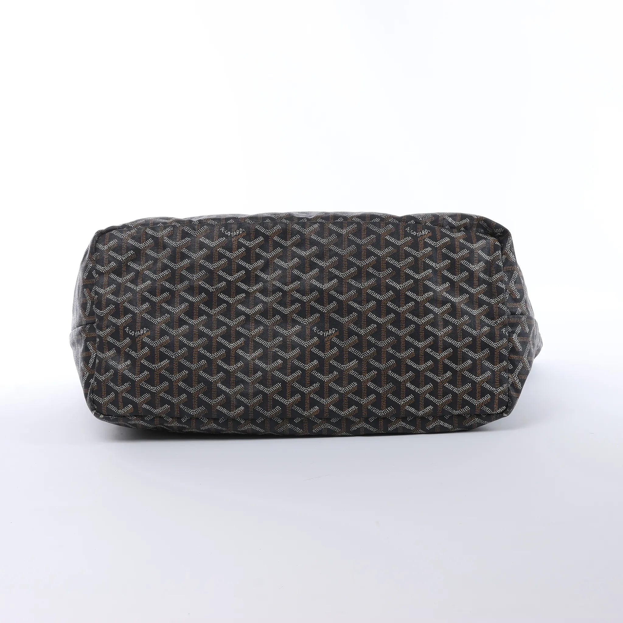 Goyard Saint Louis MM PVC & Leather Shoulder Bag in Black