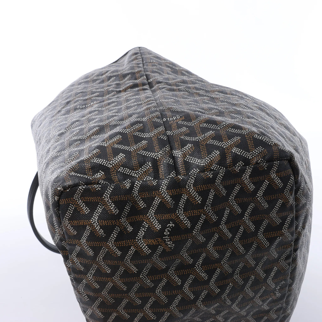 Goyard Saint Louis MM PVC & Leather Shoulder Bag in Black