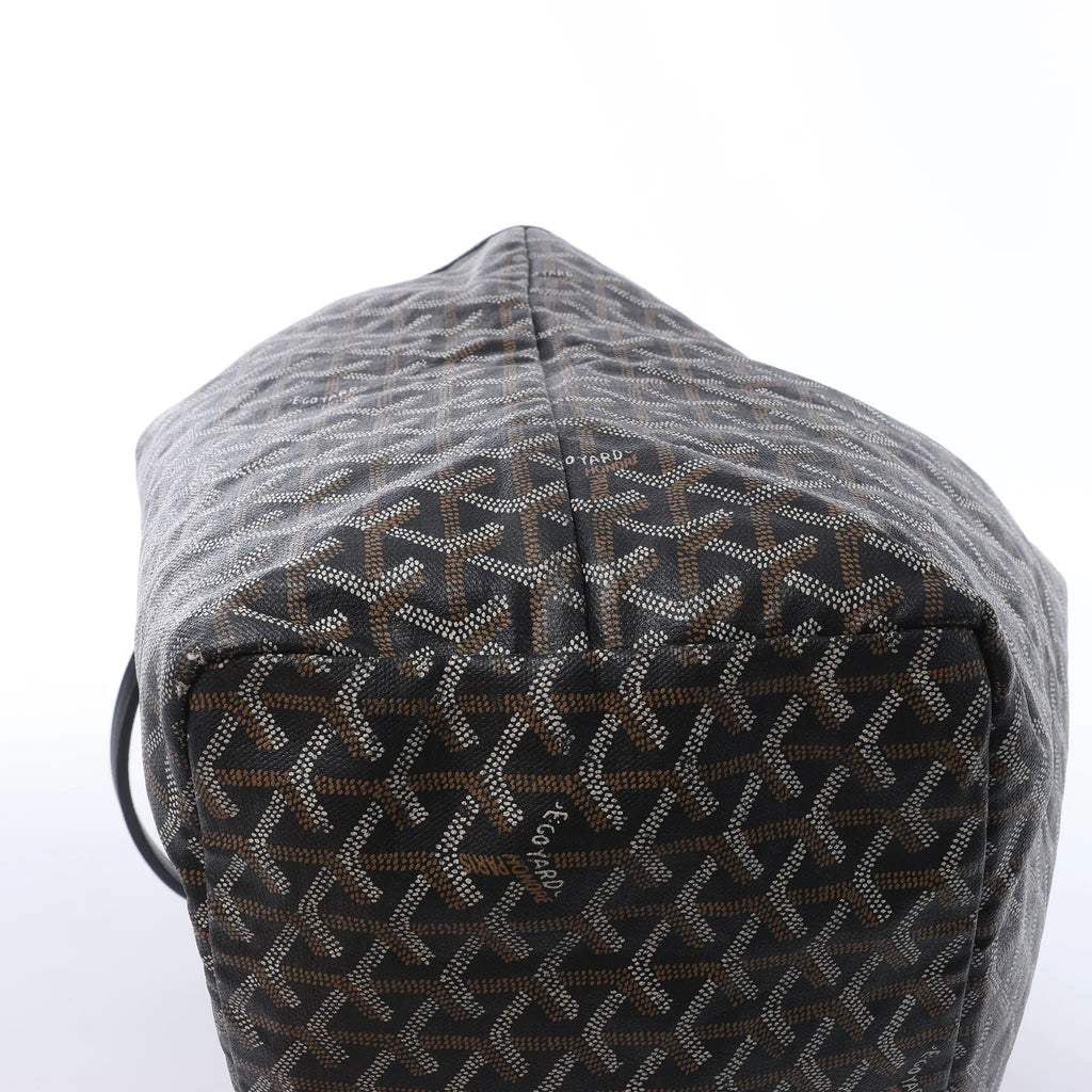 Goyard Saint Louis MM PVC & Leather Shoulder Bag in Black