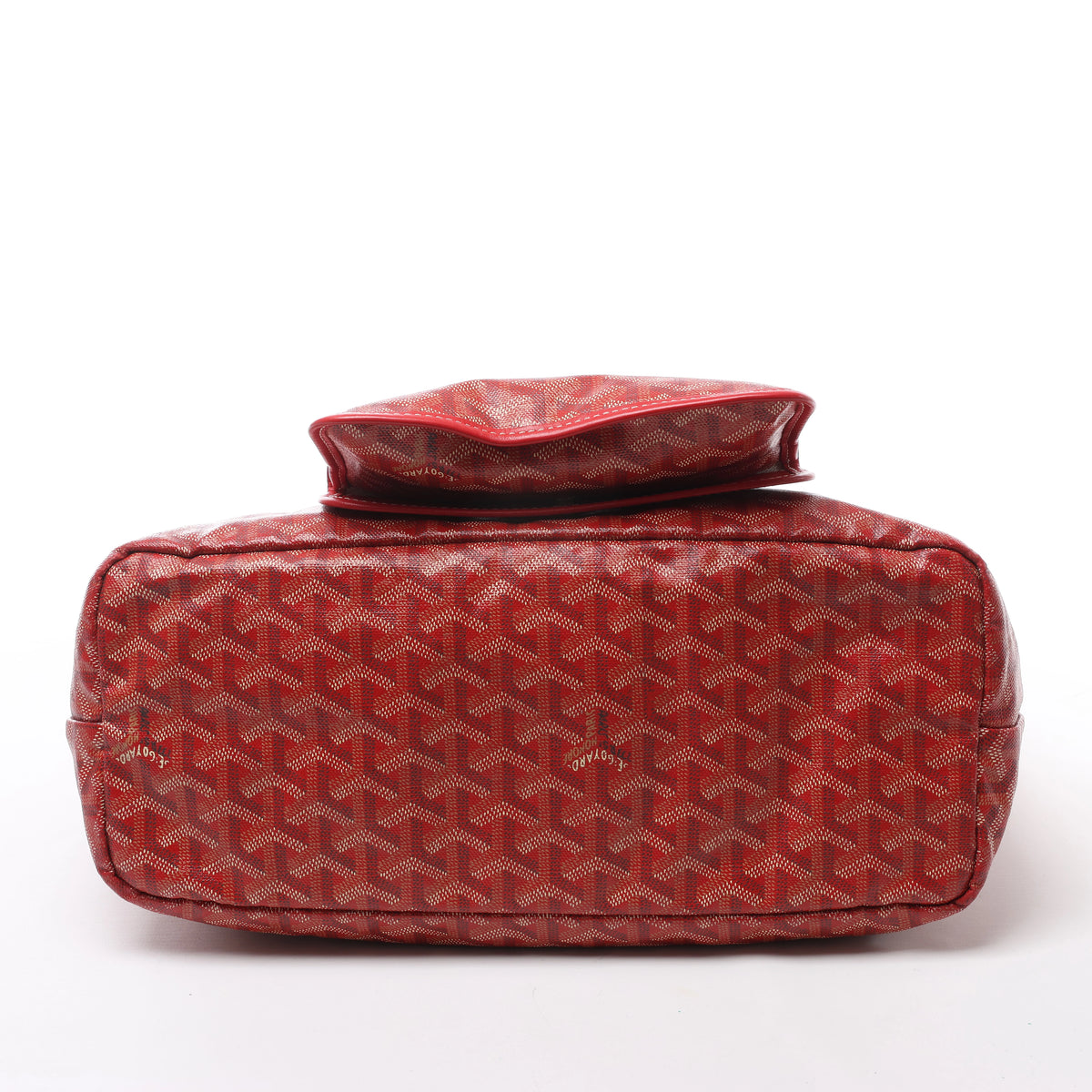 Goyard Saint Louis PM PVC & Leather Tote Shoulder Bag in Red