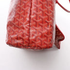 Goyard Saint Louis PM PVC & Leather Tote Shoulder Bag in Red