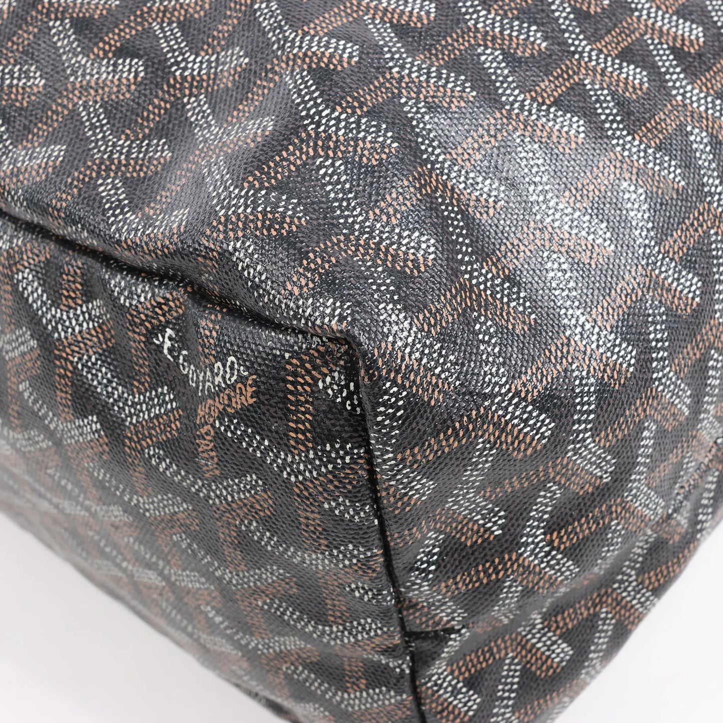 Goyard Saint Louis PM PVC & Leather Shoulder Bag in Black