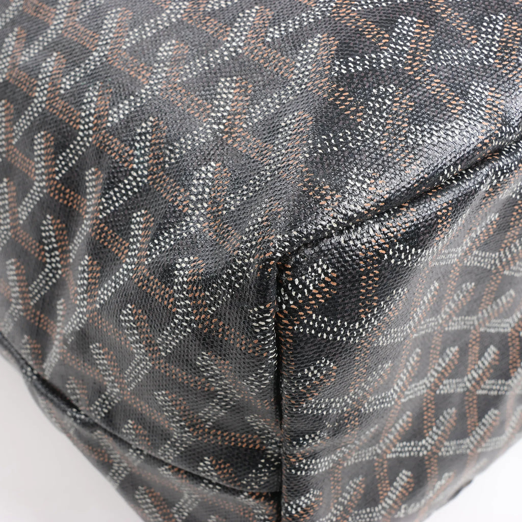 Goyard Saint Louis PM PVC & Leather Shoulder Bag in Black