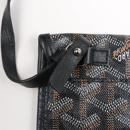 Goyard Saint Louis PM PVC & Leather Shoulder Bag in Black