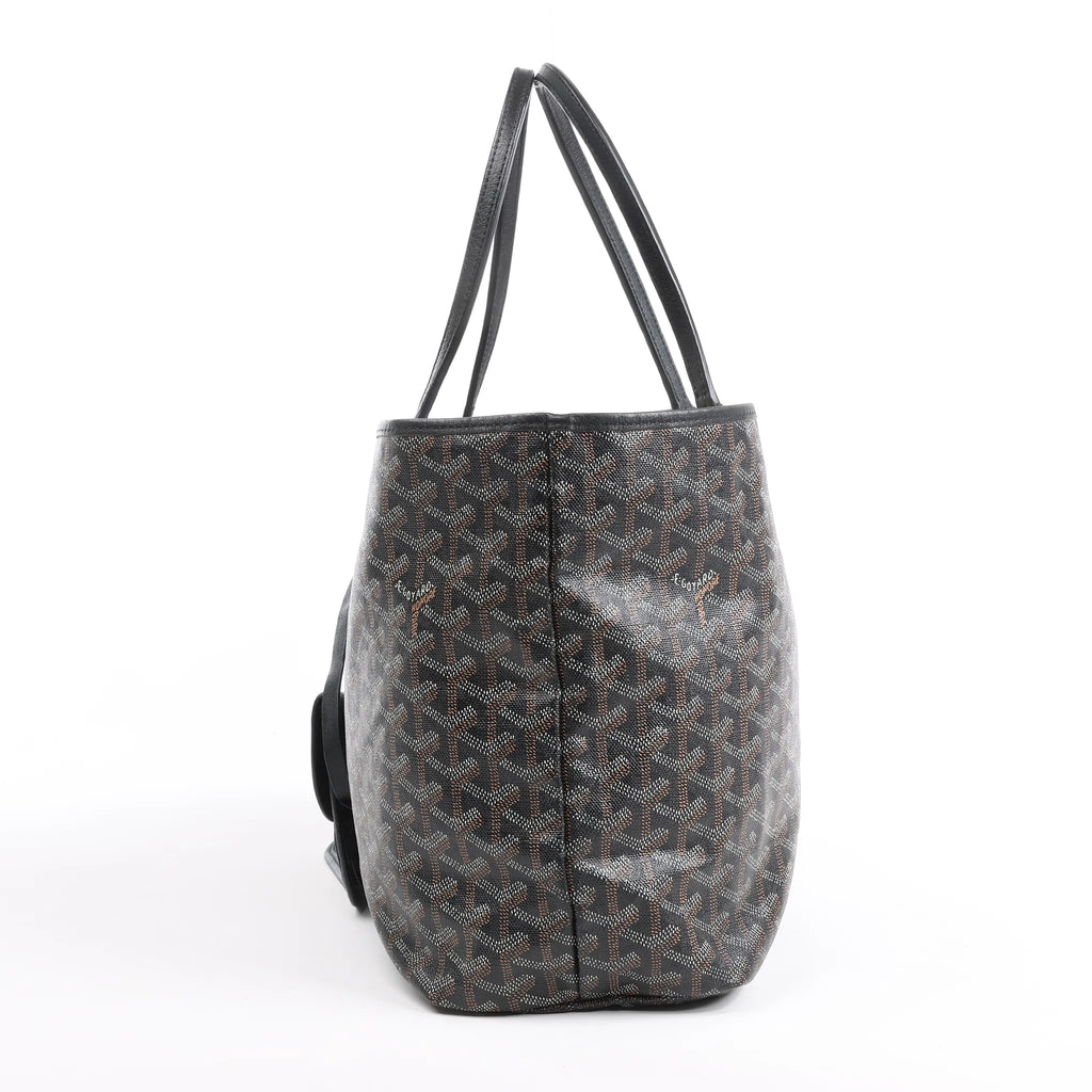 Goyard Saint Louis PM PVC & Leather Shoulder Bag in Black