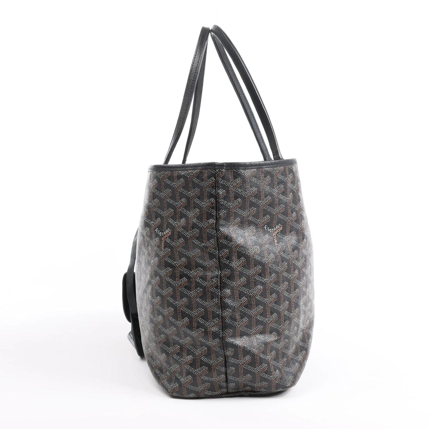 Goyard Saint Louis PM PVC & Leather Shoulder Bag in Black