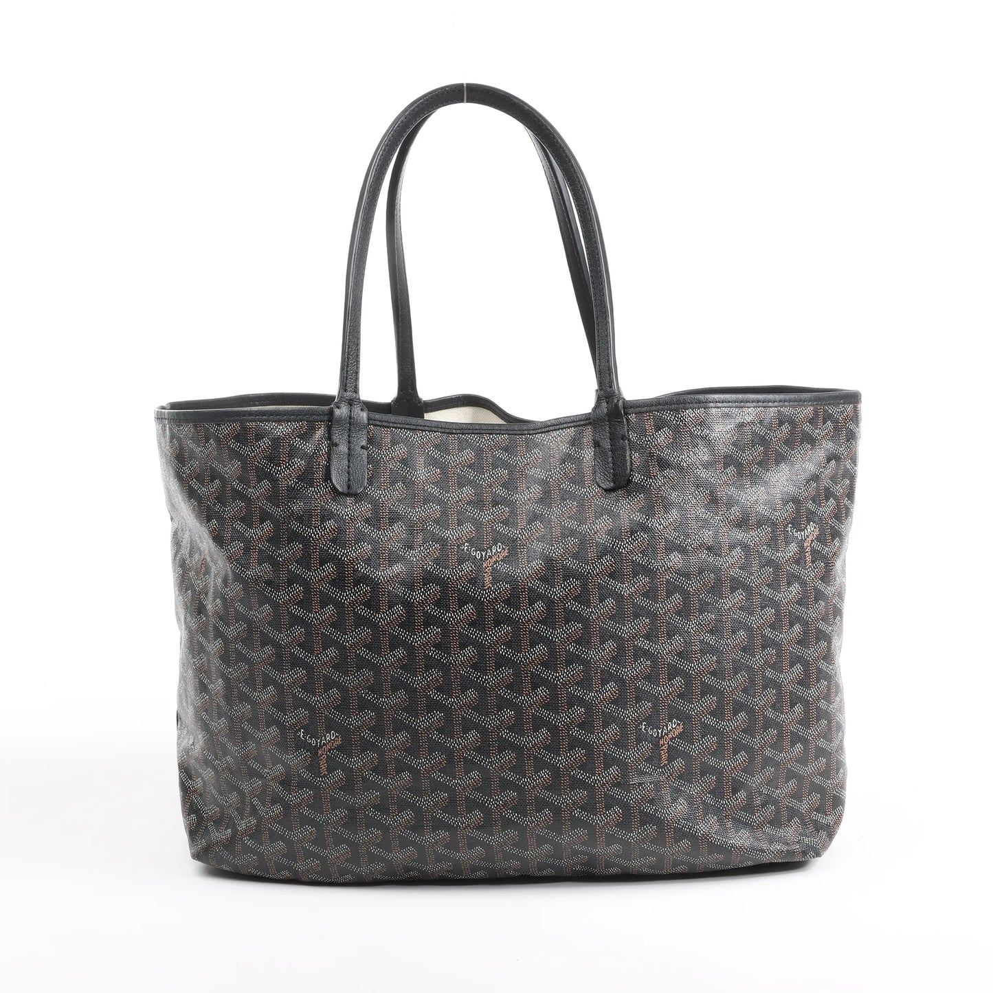 Goyard Saint Louis PM PVC & Leather Shoulder Bag in Black