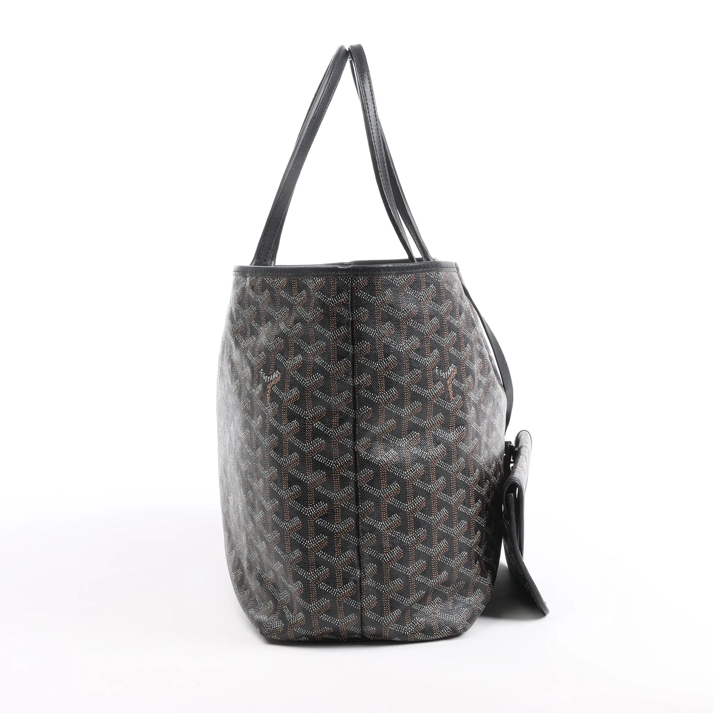 Goyard Saint Louis PM PVC & Leather Shoulder Bag in Black