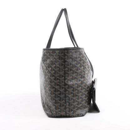 Goyard Saint Louis PM PVC & Leather Shoulder Bag in Black