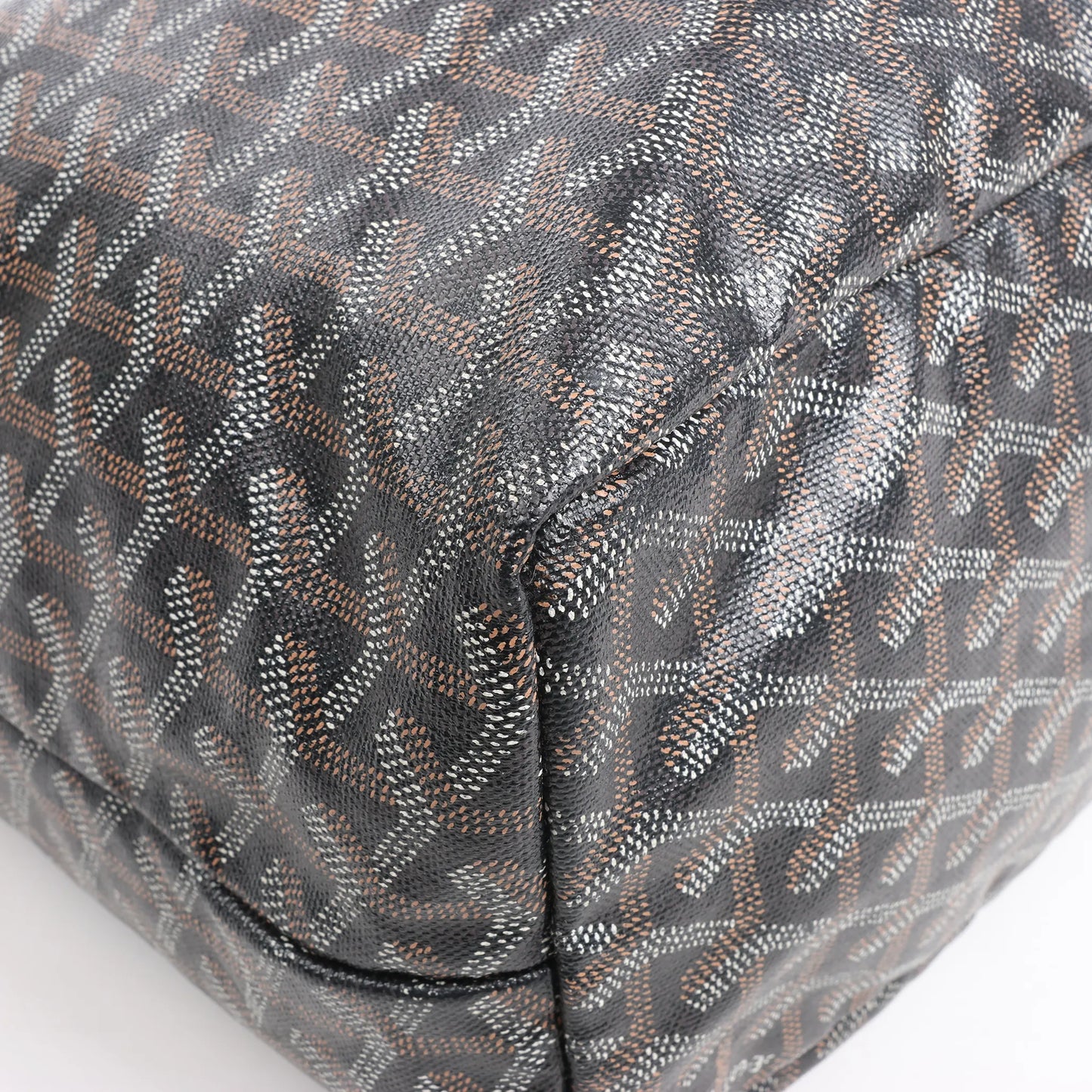 Goyard Saint Louis PM PVC & Leather Shoulder Bag in Black