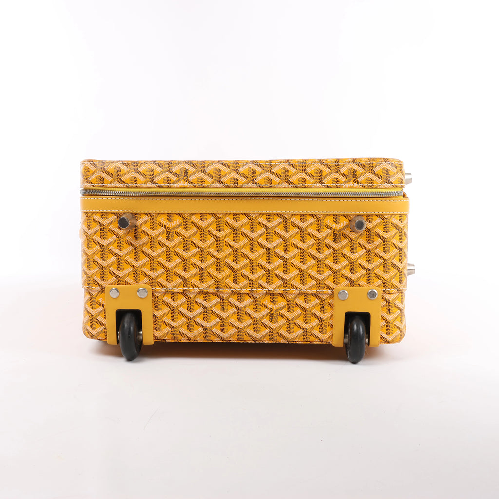 Goyard Trolle PM PVC & Leather Travel Bag in Yellow