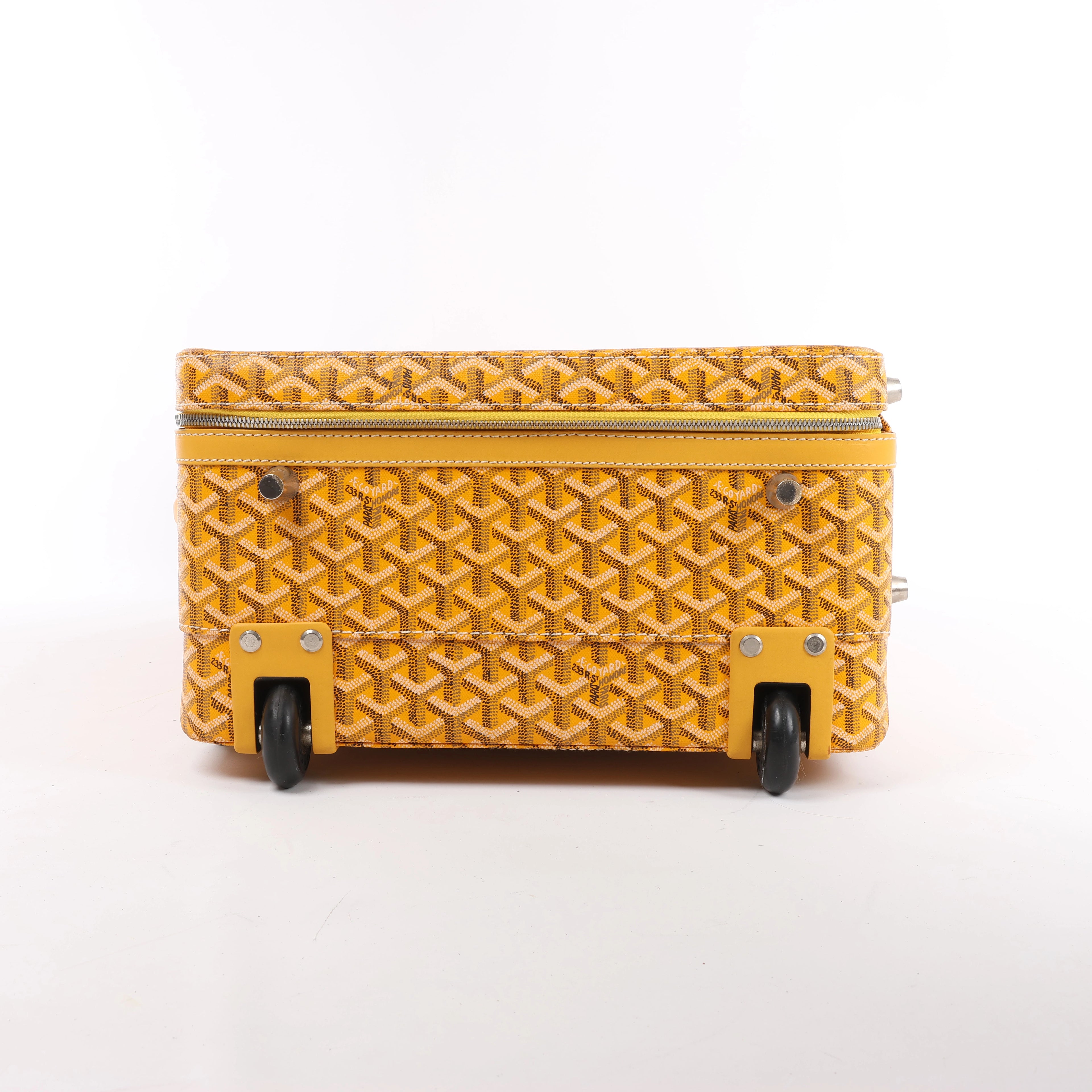 Goyard Trolle PM PVC & Leather Travel Bag in Yellow