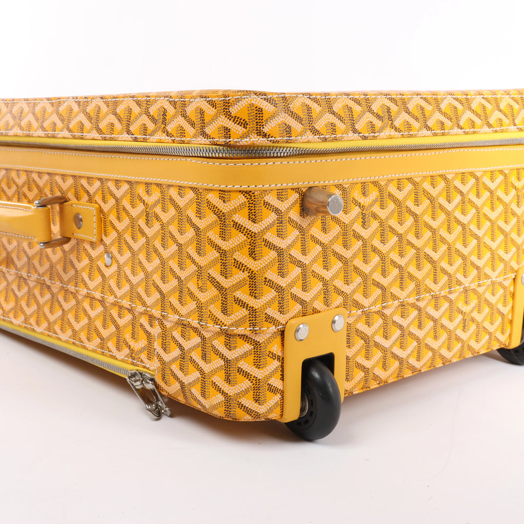 Goyard Trolle PM PVC & Leather Travel Bag in Yellow