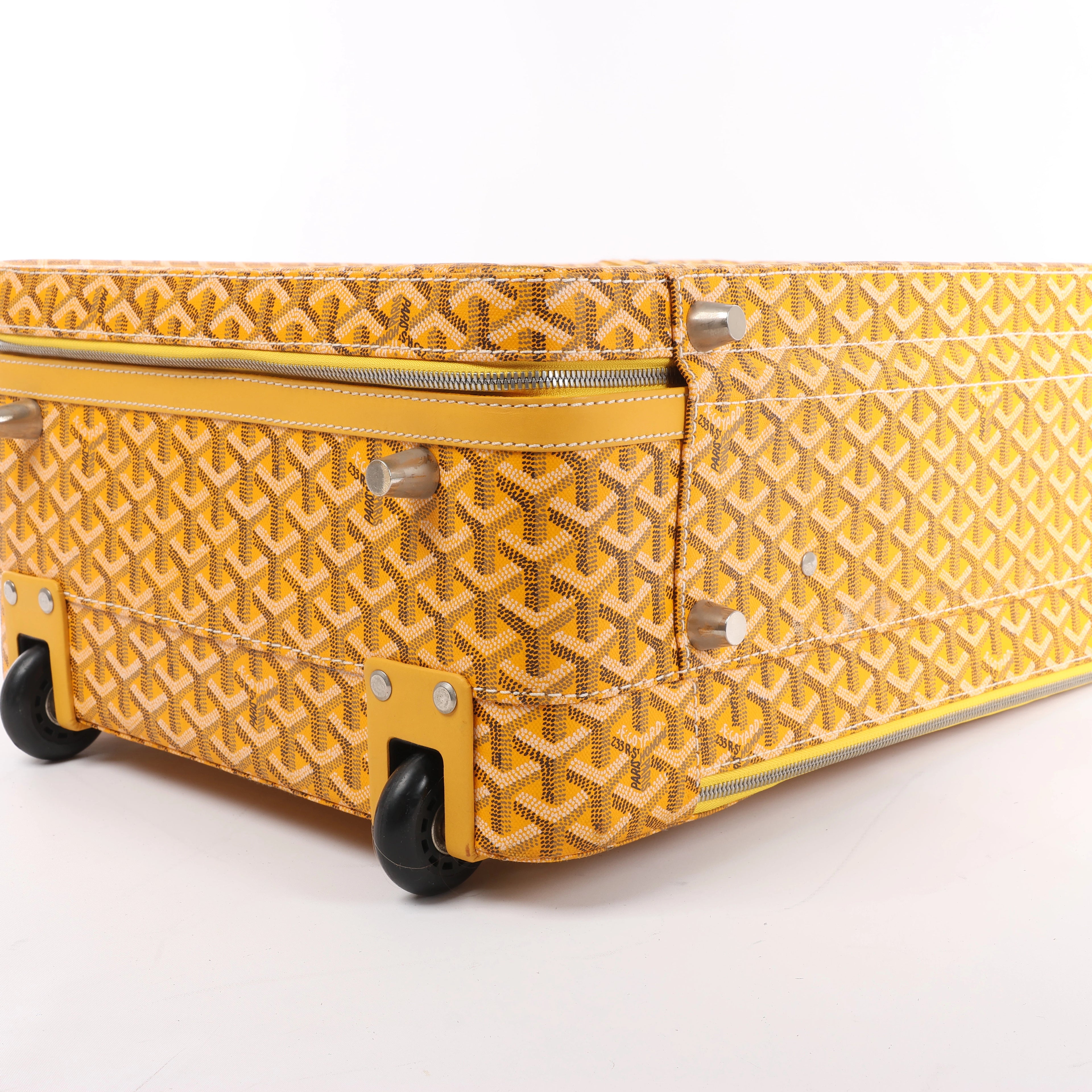 Goyard Trolle PM PVC & Leather Travel Bag in Yellow