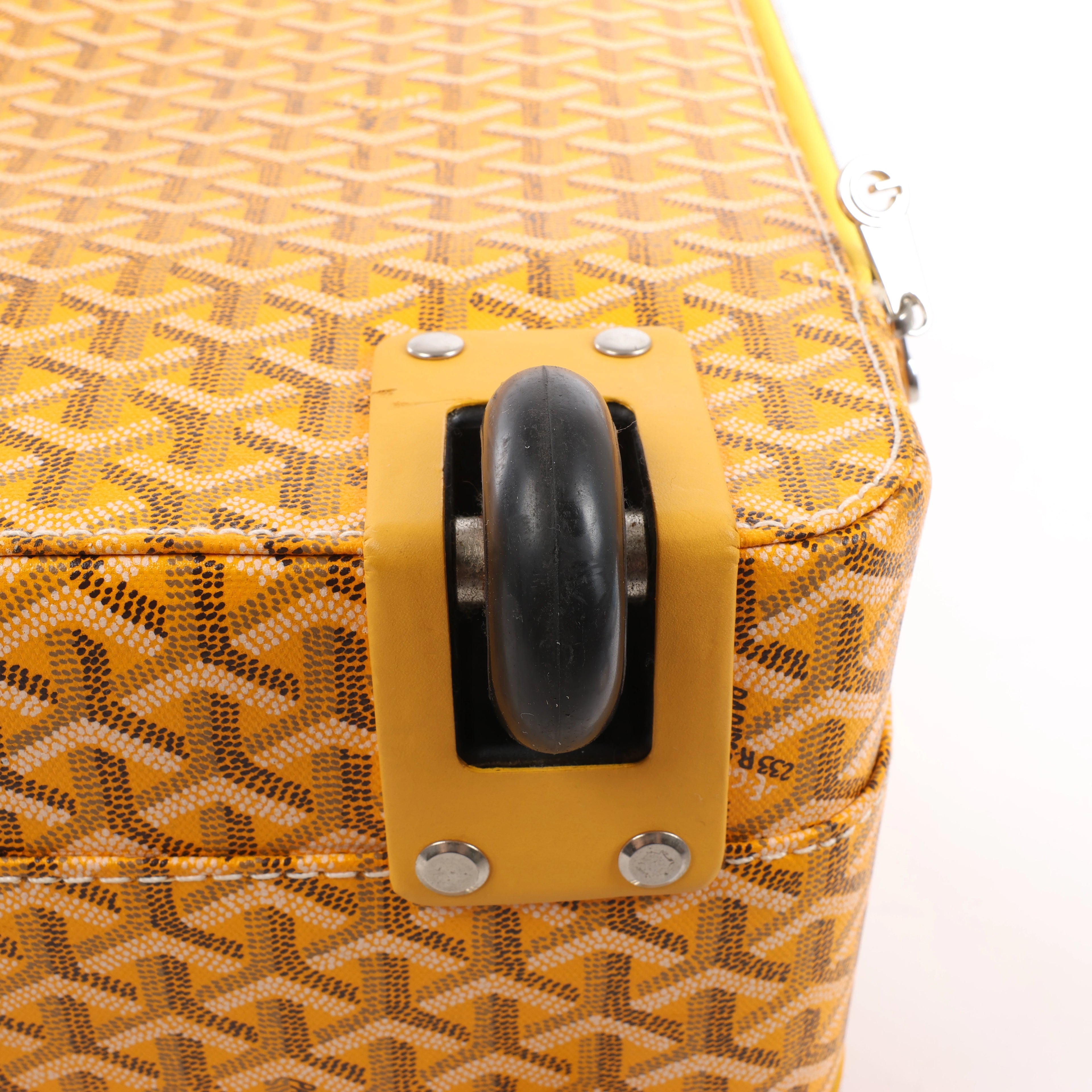 Goyard Trolle PM PVC & Leather Travel Bag in Yellow