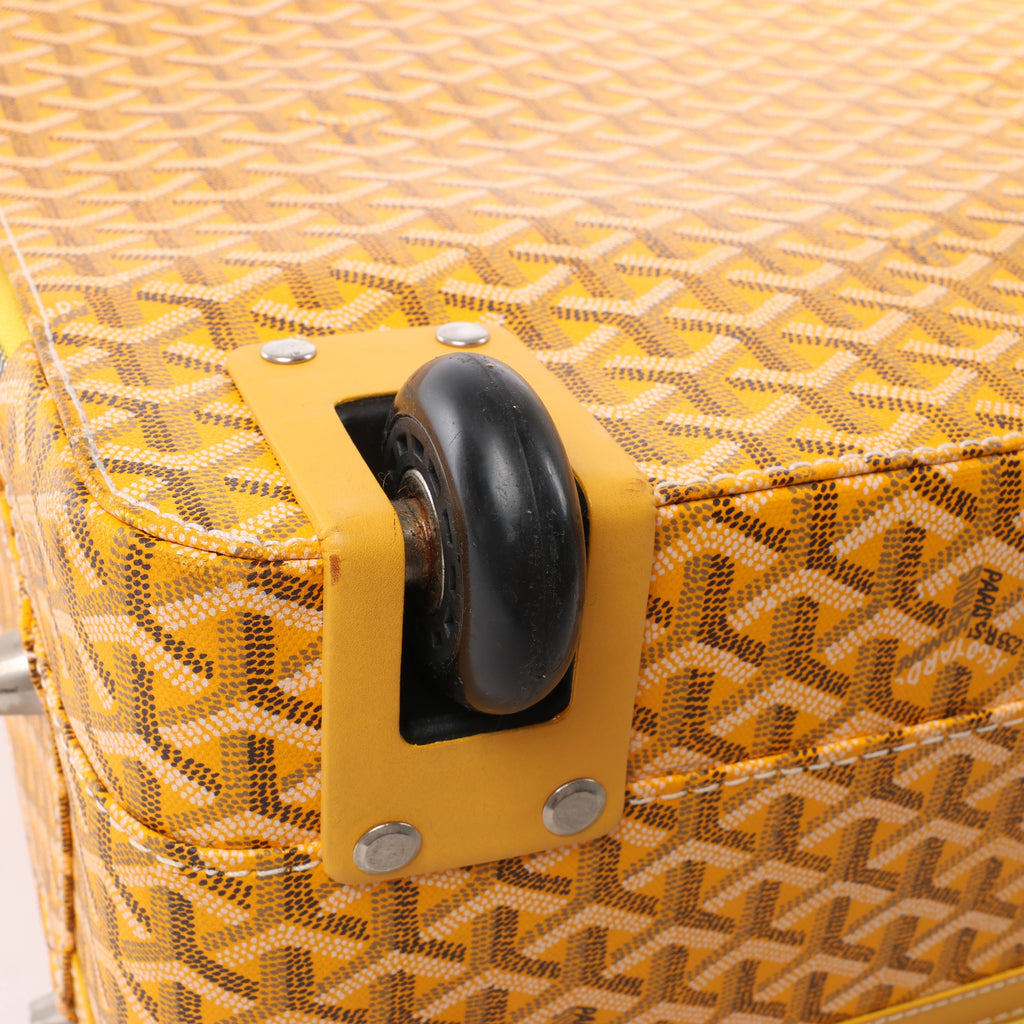 Goyard Trolle PM PVC & Leather Travel Bag in Yellow