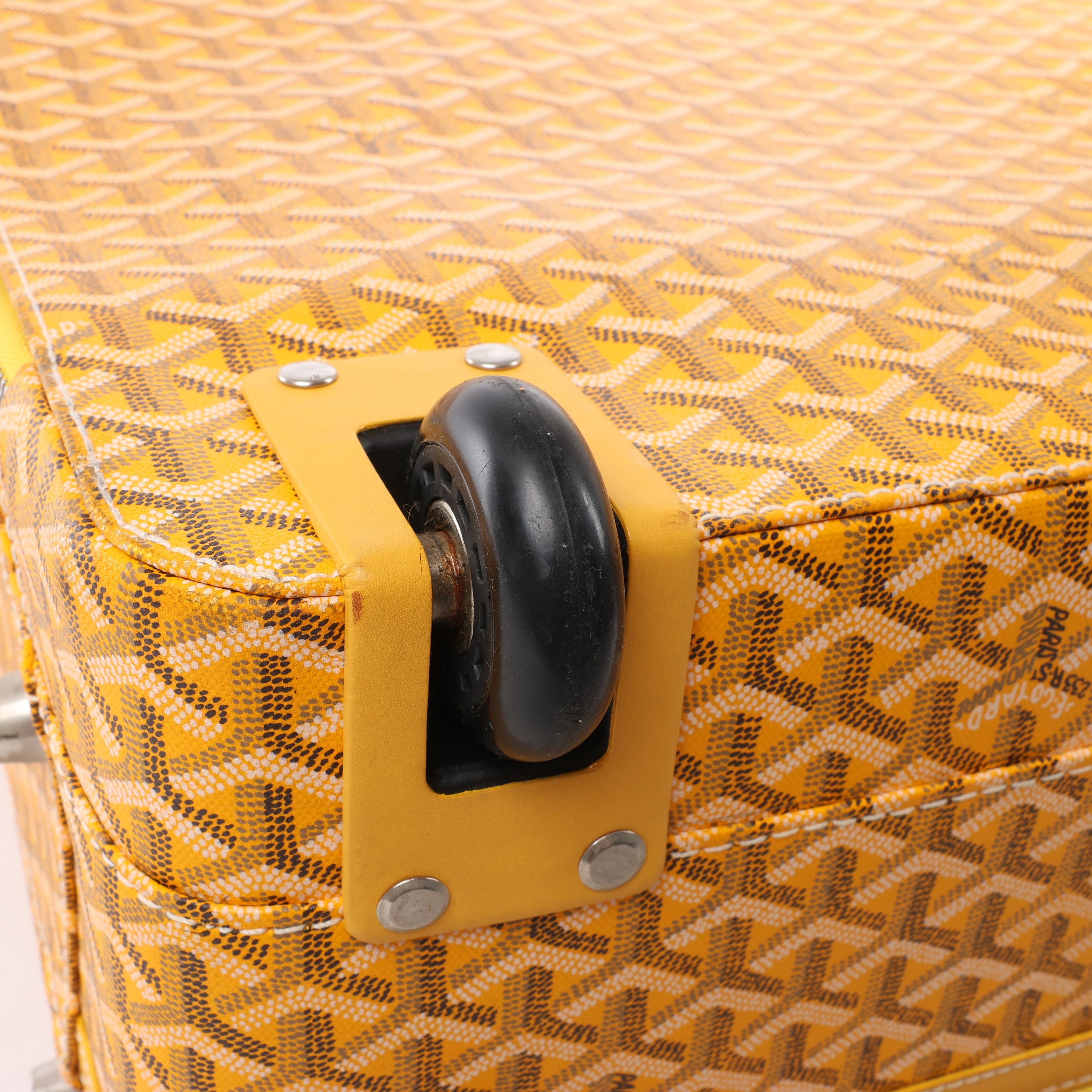 Goyard Trolle PM PVC & Leather Travel Bag in Yellow
