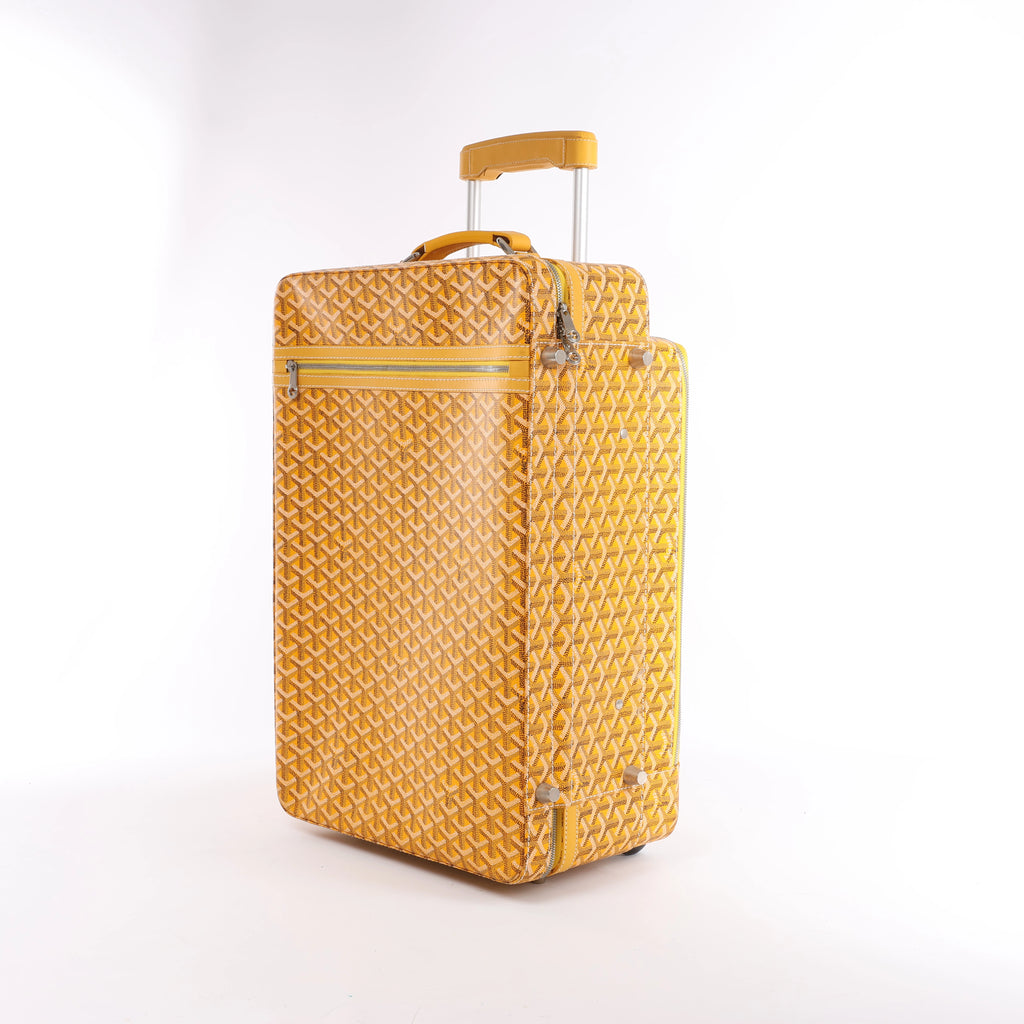 Goyard Trolle PM PVC & Leather Travel Bag in Yellow