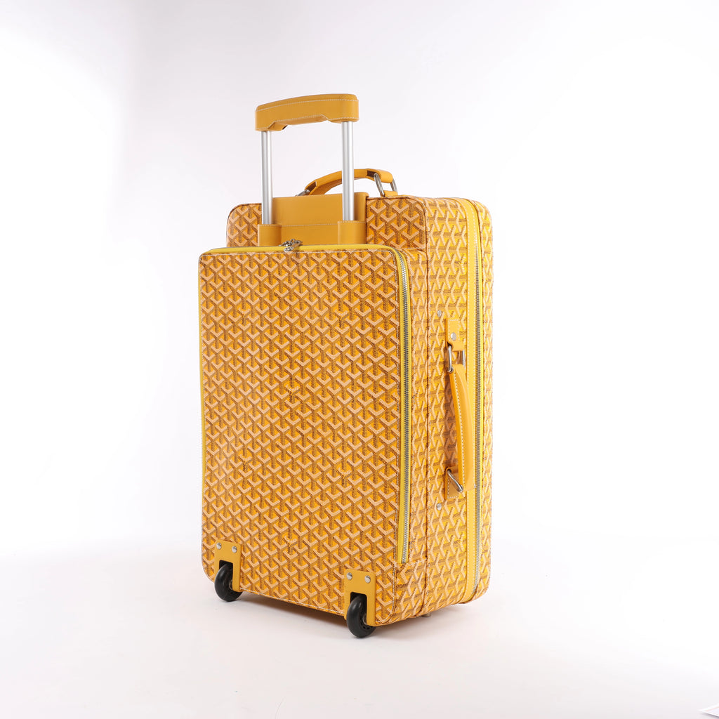 Goyard Trolle PM PVC & Leather Travel Bag in Yellow