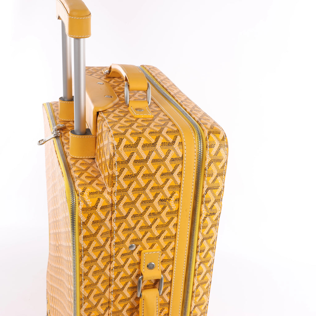 Goyard Trolle PM PVC & Leather Travel Bag in Yellow
