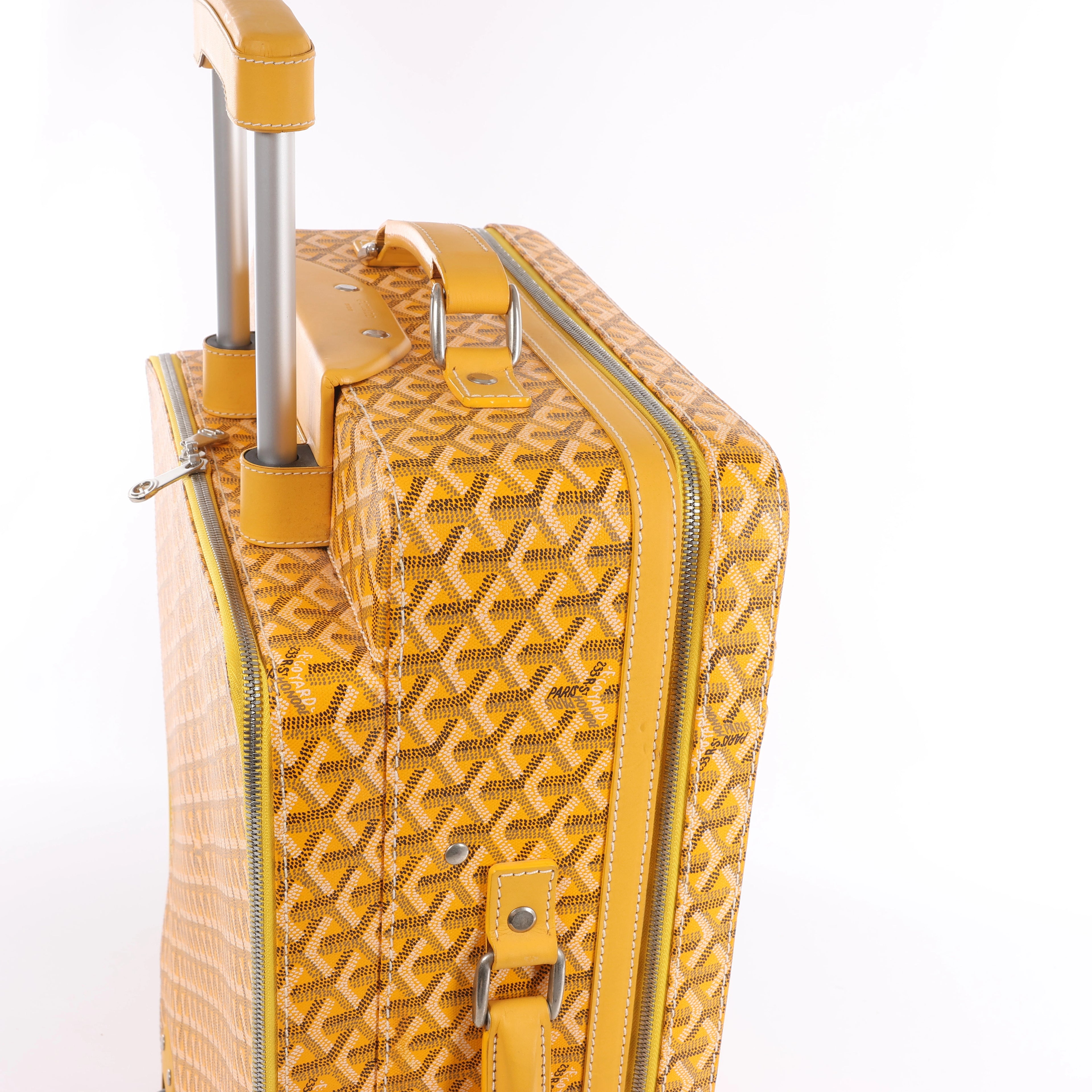 Goyard Trolle PM PVC & Leather Travel Bag in Yellow